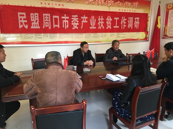 民盟周口市委到川汇区开展产业扶贫工作调研